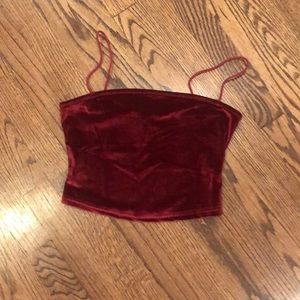 Velvet crop top